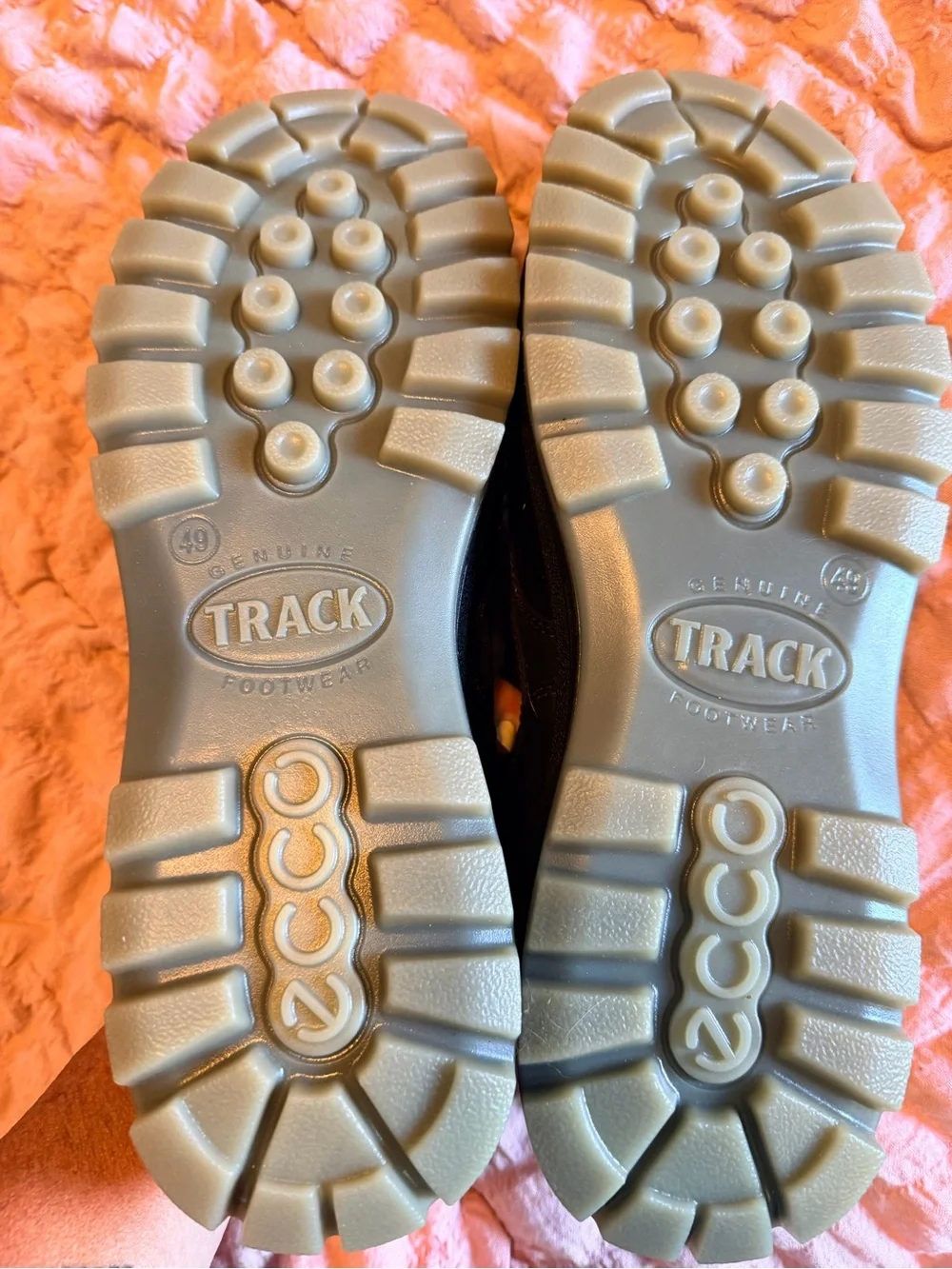 NWOT Ecco Track 25 Men's Black Leather Boat Shoes